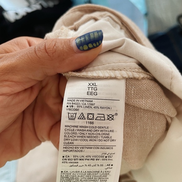 Size 2XL Old Navy Taylor Wide Leg Trouser Linen NWT Business Casual Classic Work - Picture 6 of 6